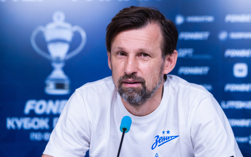 Сергей Семак на пресс-конференции перед матчем с «Балтикой»