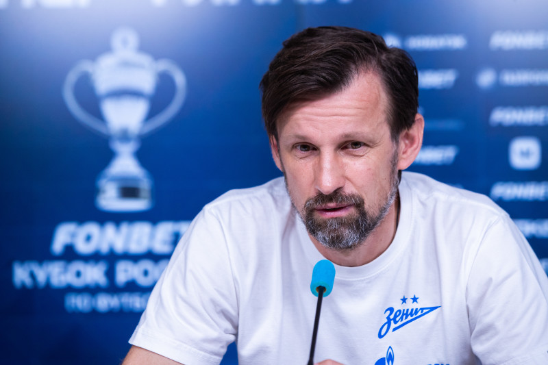 Сергей Семак на пресс-конференции перед матчем с «Балтикой»