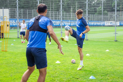 Open training «Zenit» before the match with the «Wings of the Soviets'
