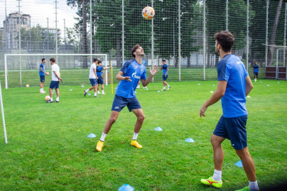 Open training «Zenit» before the match with the «Wings of the Soviets'
