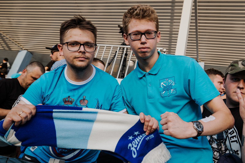 Болельщики на матче «Зенит»-2 — «Динамо»-2