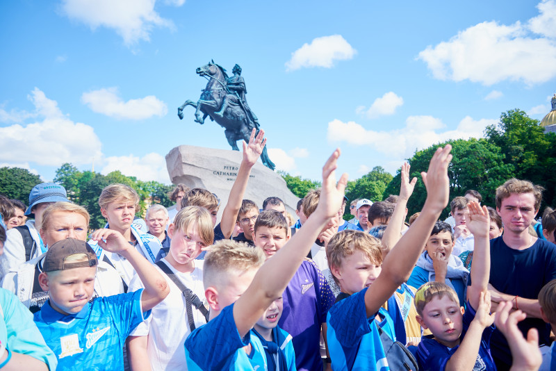 Открытая тренировка «Зенита» в Александровском саду