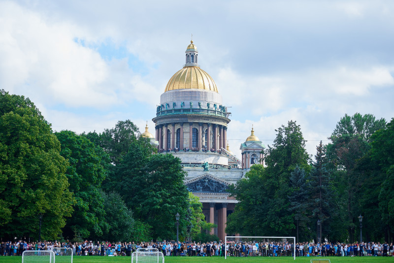 Открытая тренировка «Зенита» в Александровском саду
