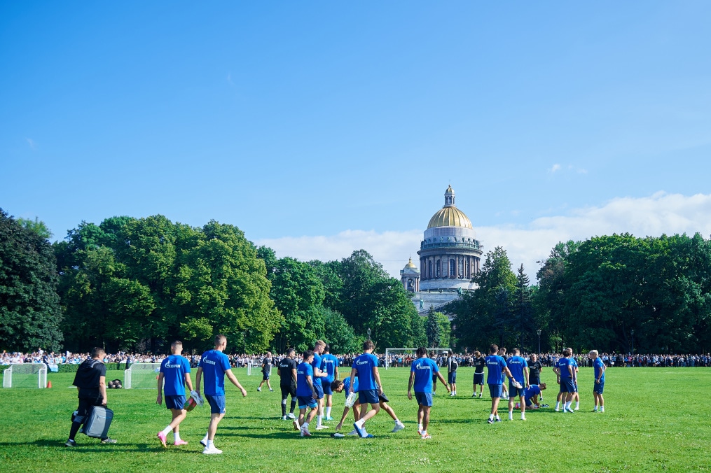 Открытая тренировка «Зенита» в Александровском саду