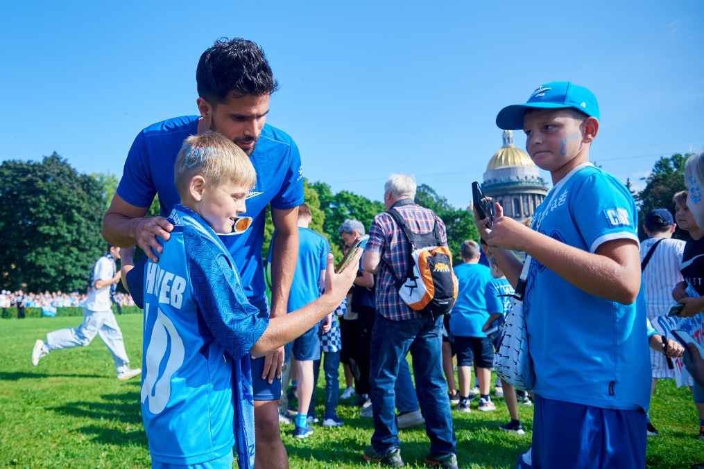 Открытая тренировка «Зенита» в Александровском саду