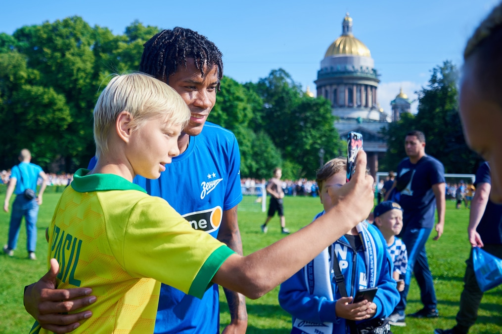 Открытая тренировка «Зенита» в Александровском саду