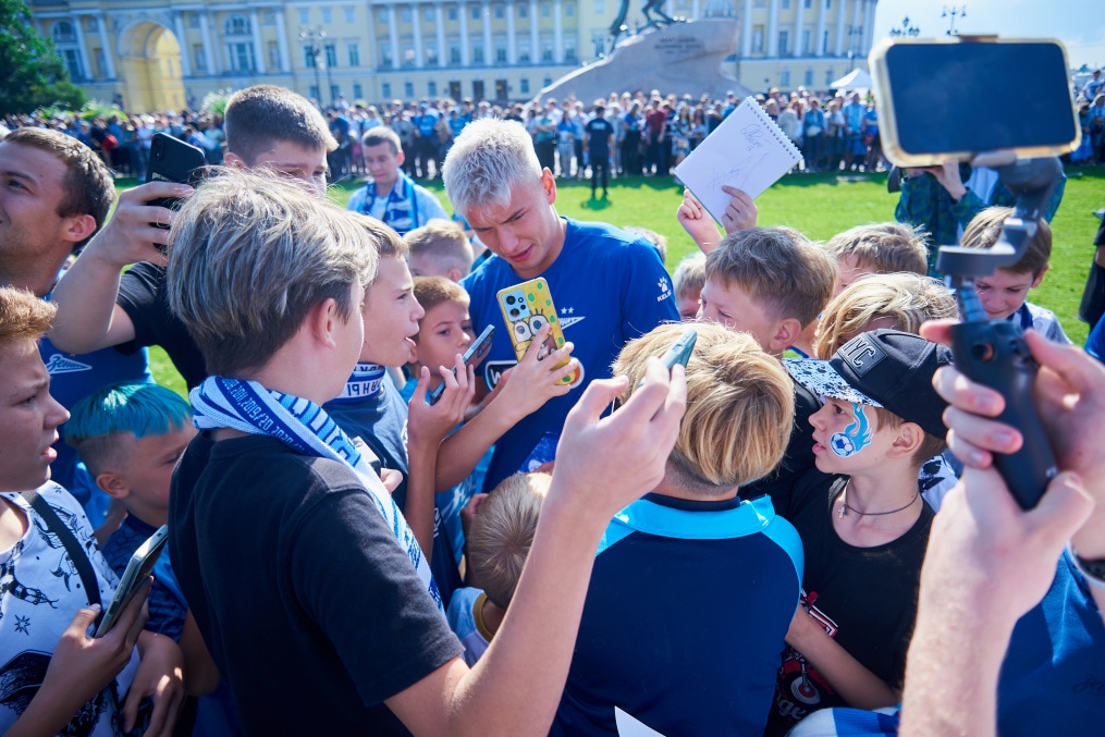 Открытая тренировка «Зенита» в Александровском саду