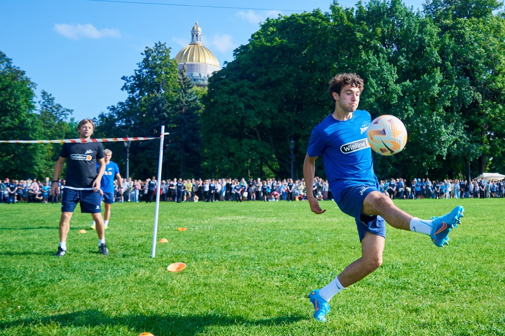 Открытая тренировка «Зенита» в Александровском саду