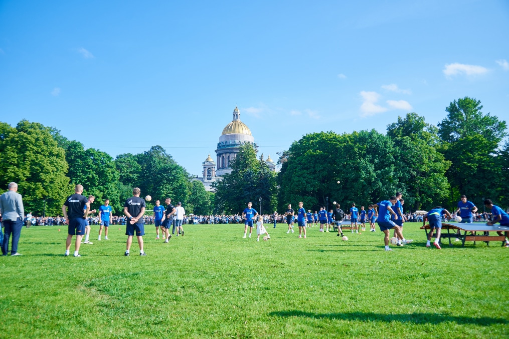 Открытая тренировка «Зенита» в Александровском саду