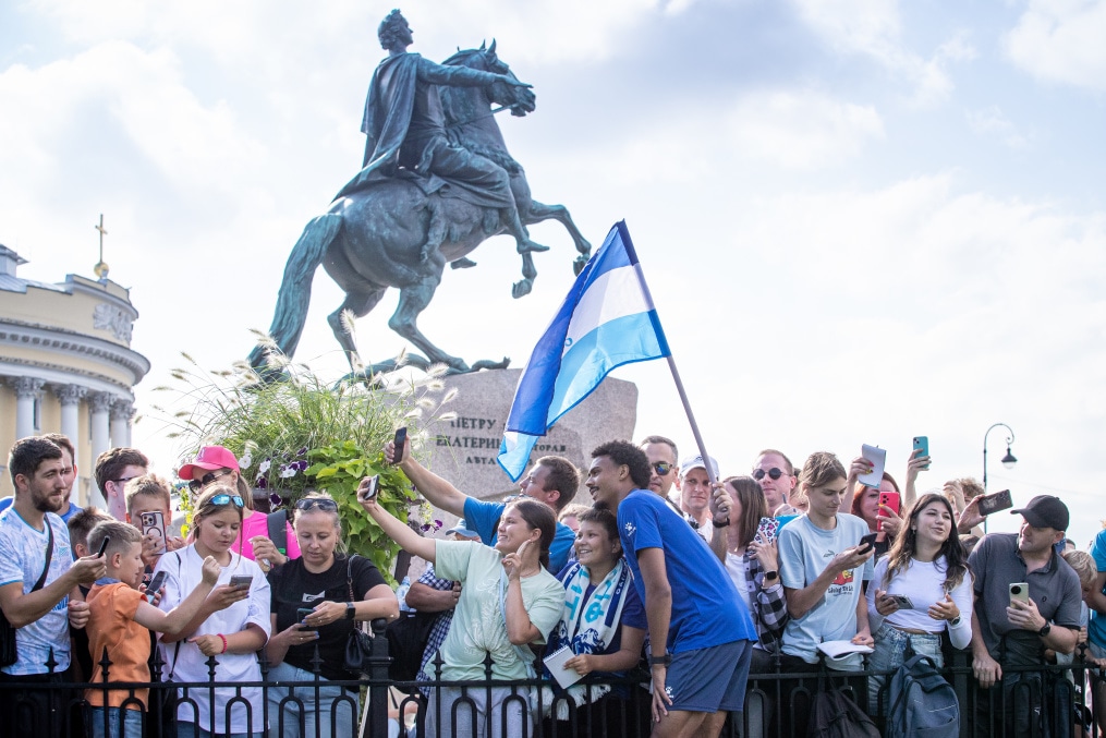 Открытая тренировка «Зенита» в Александровском саду