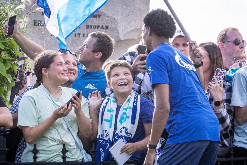 Открытая тренировка «Зенита» в Александровском саду