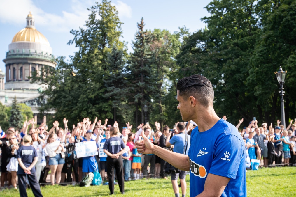 Открытая тренировка «Зенита» в Александровском саду