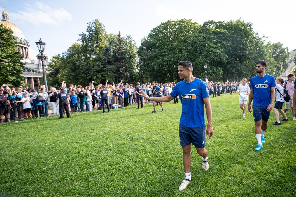 Открытая тренировка «Зенита» в Александровском саду