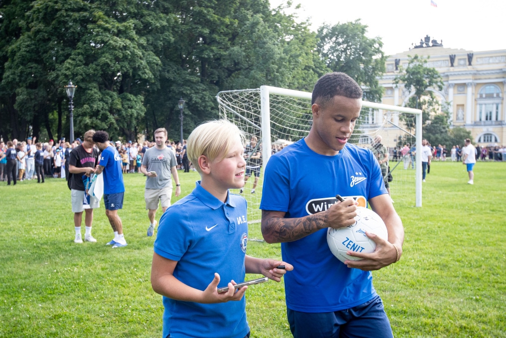 Открытая тренировка «Зенита» в Александровском саду