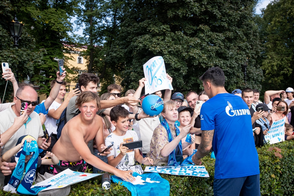 Открытая тренировка «Зенита» в Александровском саду