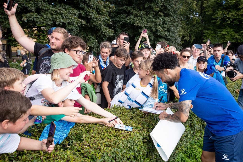 Открытая тренировка «Зенита» в Александровском саду