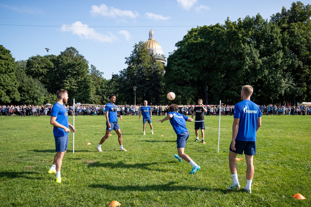 Открытая тренировка «Зенита» в Александровском саду
