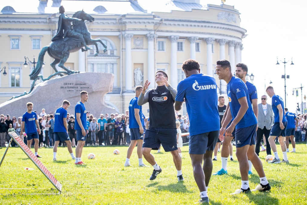 Открытая тренировка «Зенита» в Александровском саду