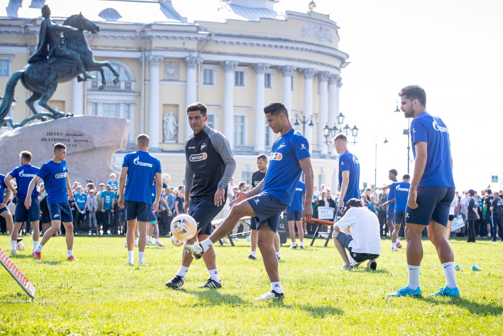 Открытая тренировка «Зенита» в Александровском саду