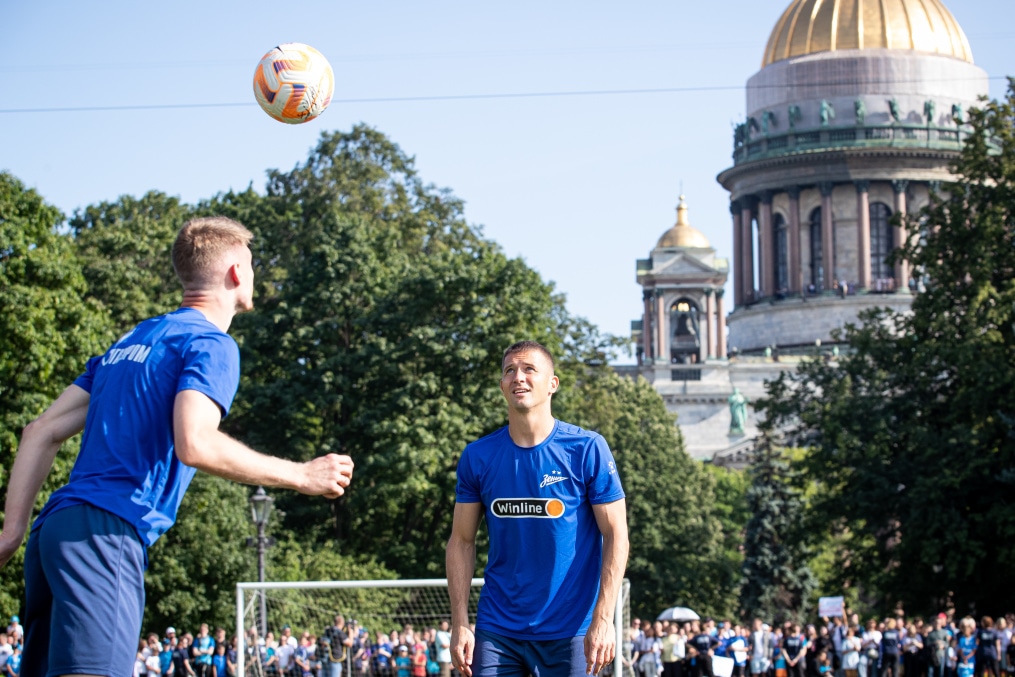 Открытая тренировка «Зенита» в Александровском саду