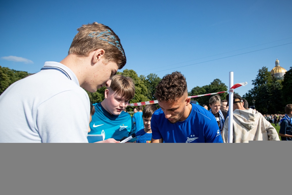 Открытая тренировка «Зенита» в Александровском саду