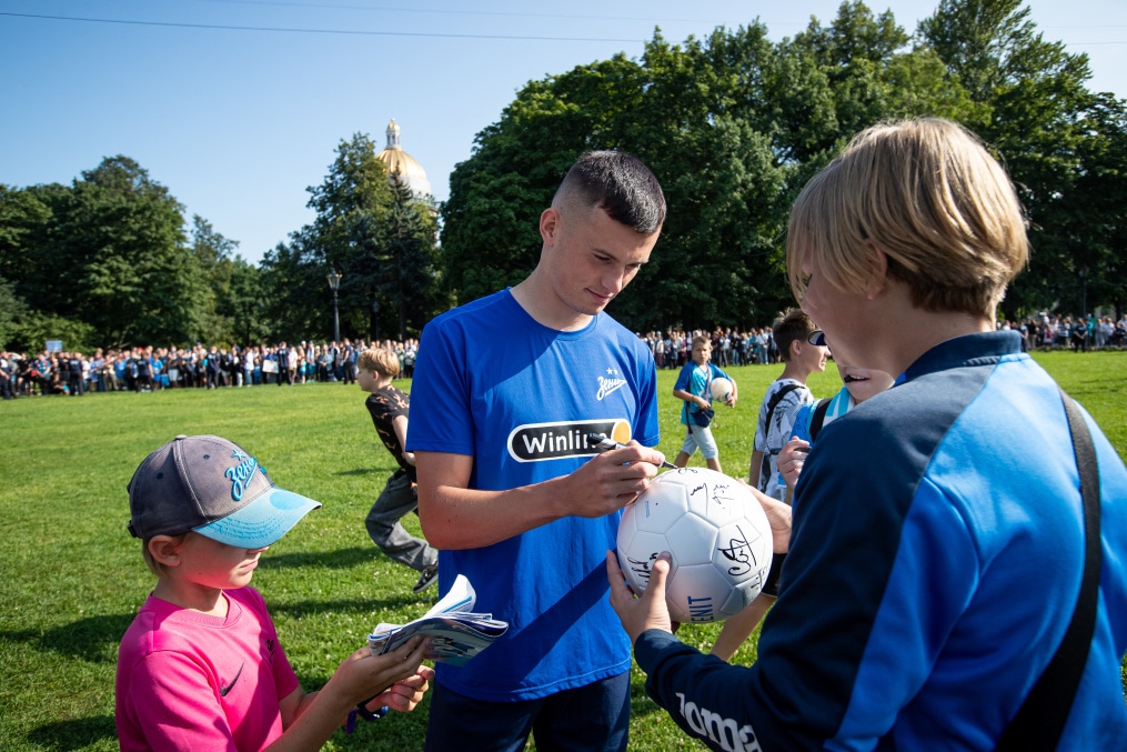Открытая тренировка «Зенита» в Александровском саду