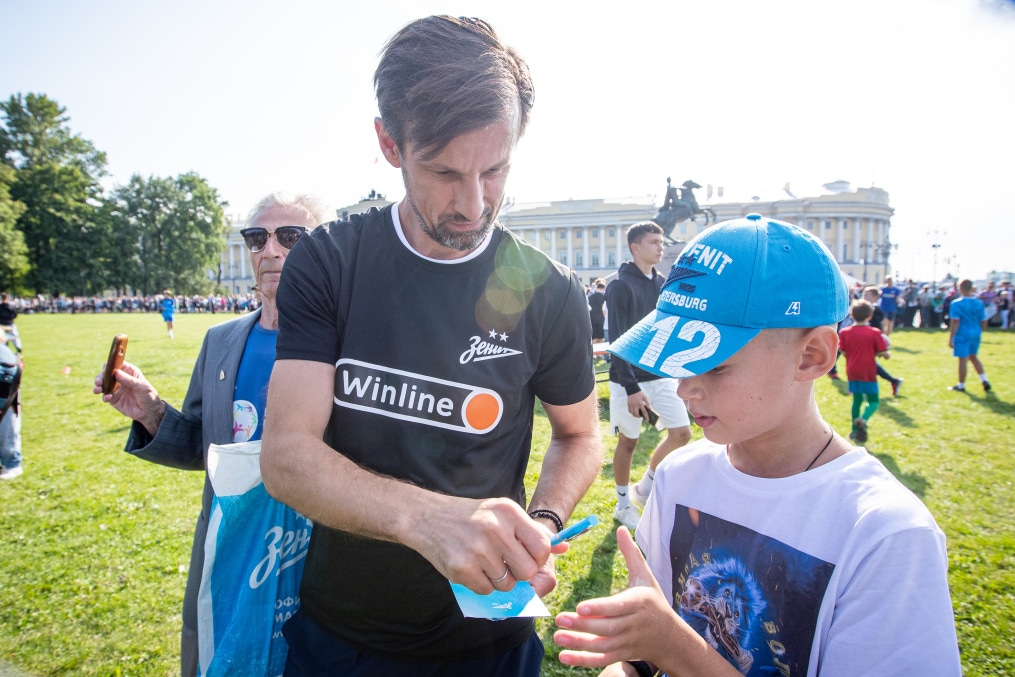 Открытая тренировка «Зенита» в Александровском саду