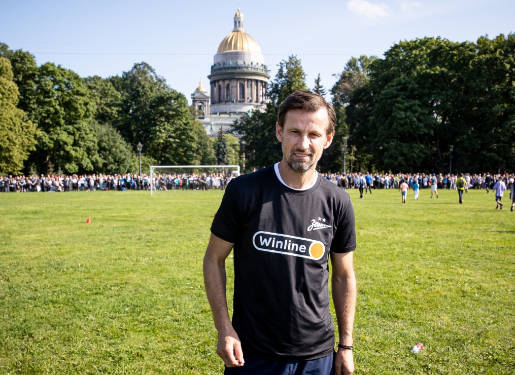 Открытая тренировка «Зенита» в Александровском саду