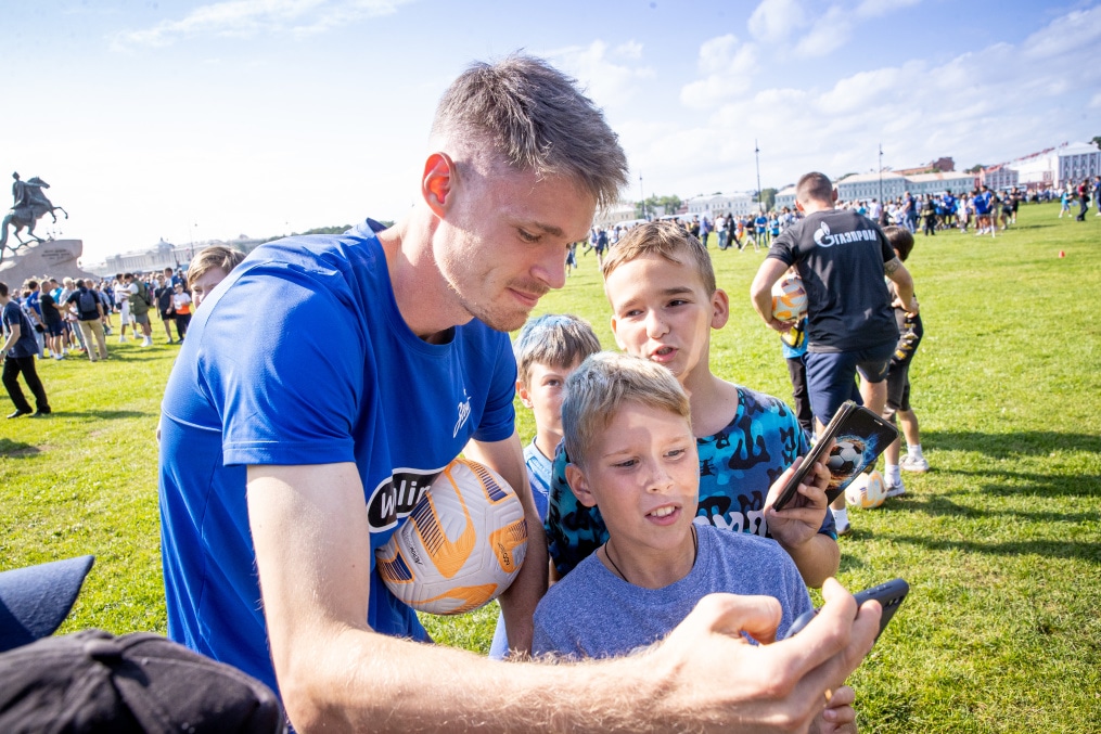 Открытая тренировка «Зенита» в Александровском саду