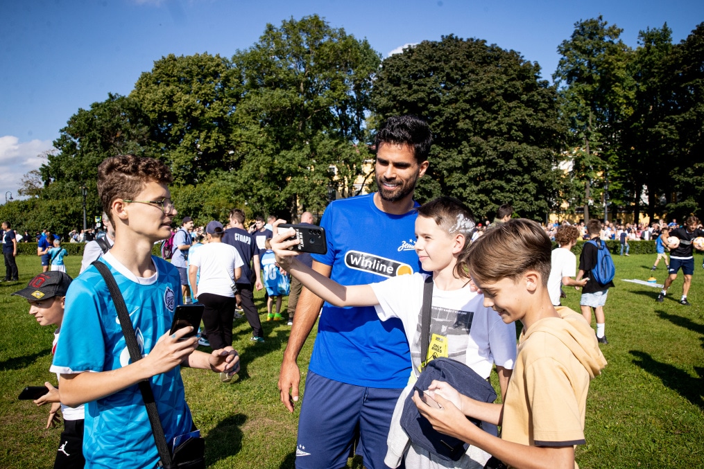 Открытая тренировка «Зенита» в Александровском саду