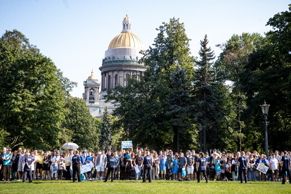 Открытая тренировка «Зенита» в Александровском саду