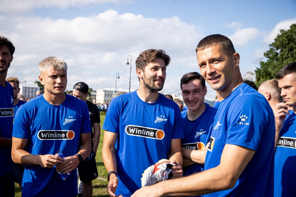 Открытая тренировка «Зенита» в Александровском саду