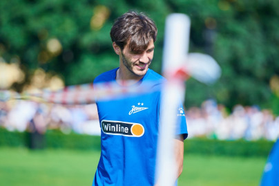 Zenit's open training session in the Alexander Garden