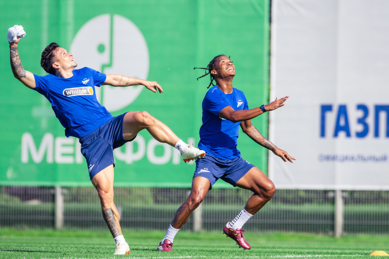 Тренировка «Зенита» перед матчем с ЦСКА