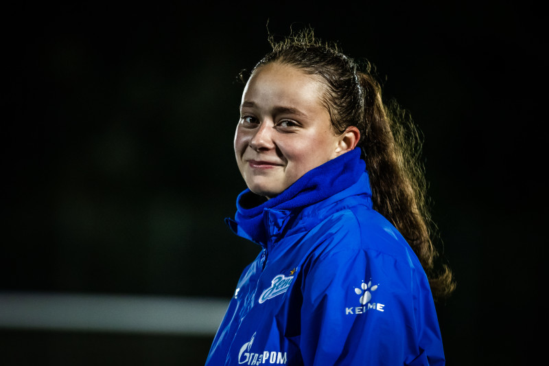 Тренировка женской молодежной команды «Зенит» перед матчем с «ЦСКА»-м (Москва)