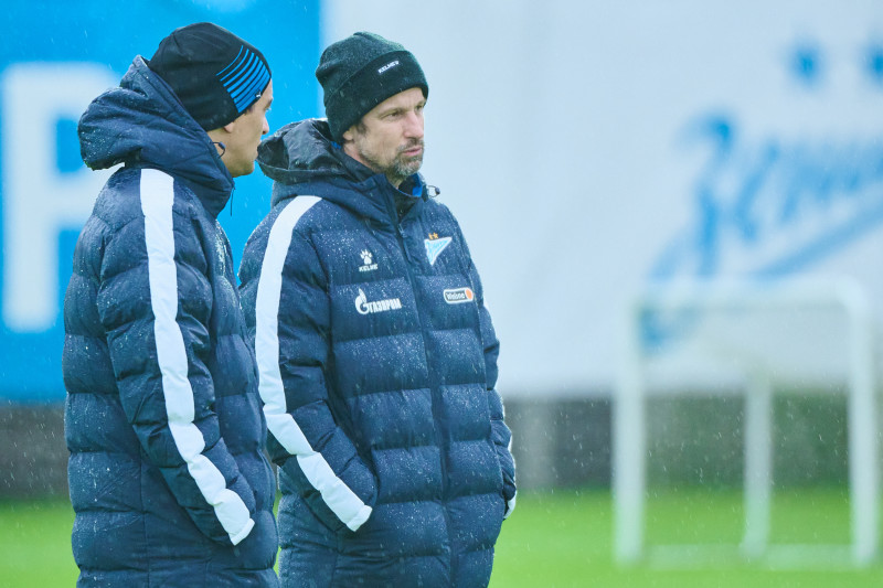 Тренировка «Зенита» перед выездом на кубковый матч с «Ахматом»