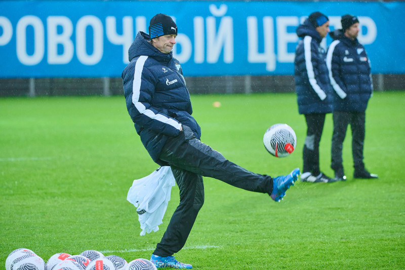 Тренировка «Зенита» перед выездом на кубковый матч с «Ахматом»