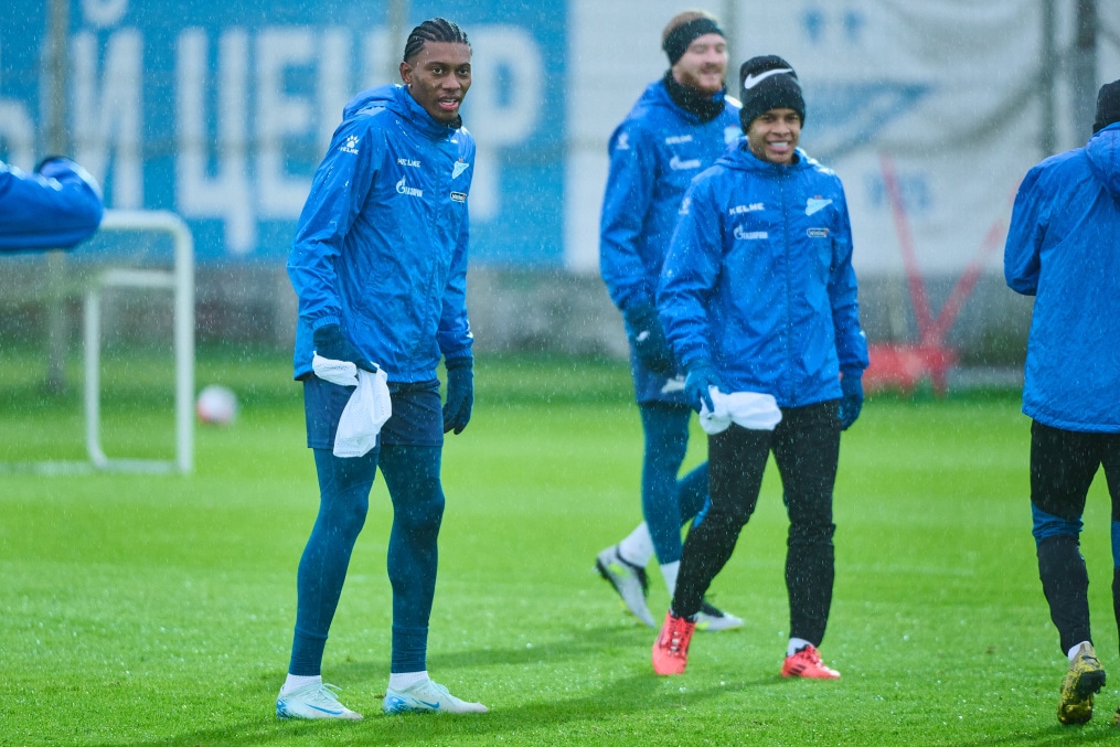 Тренировка «Зенита» перед выездом на кубковый матч с «Ахматом»