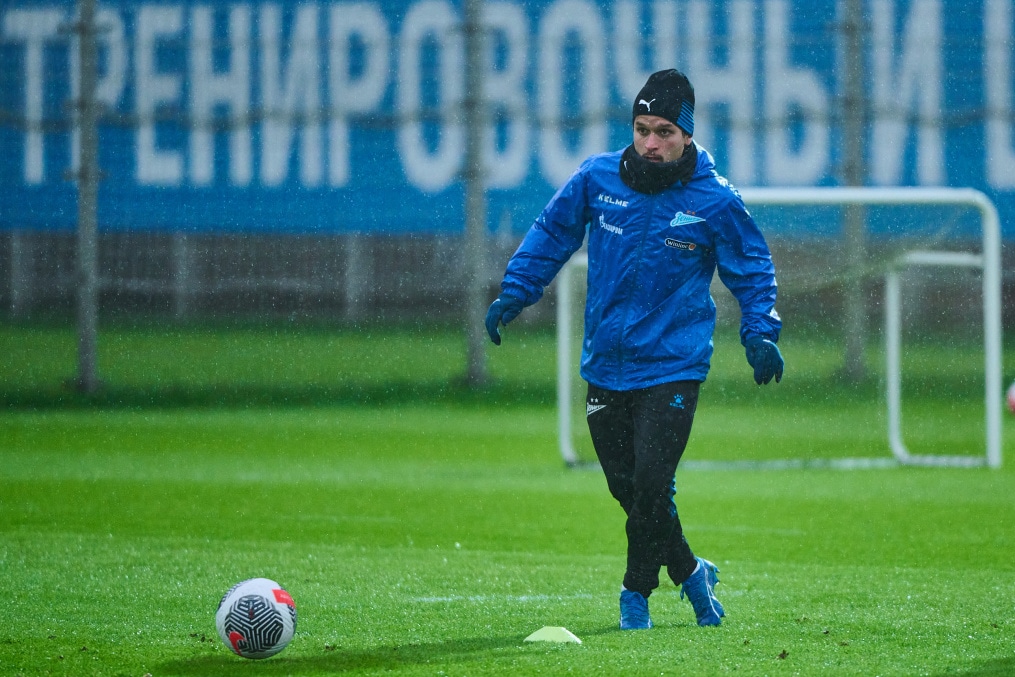 Тренировка «Зенита» перед выездом на кубковый матч с «Ахматом»