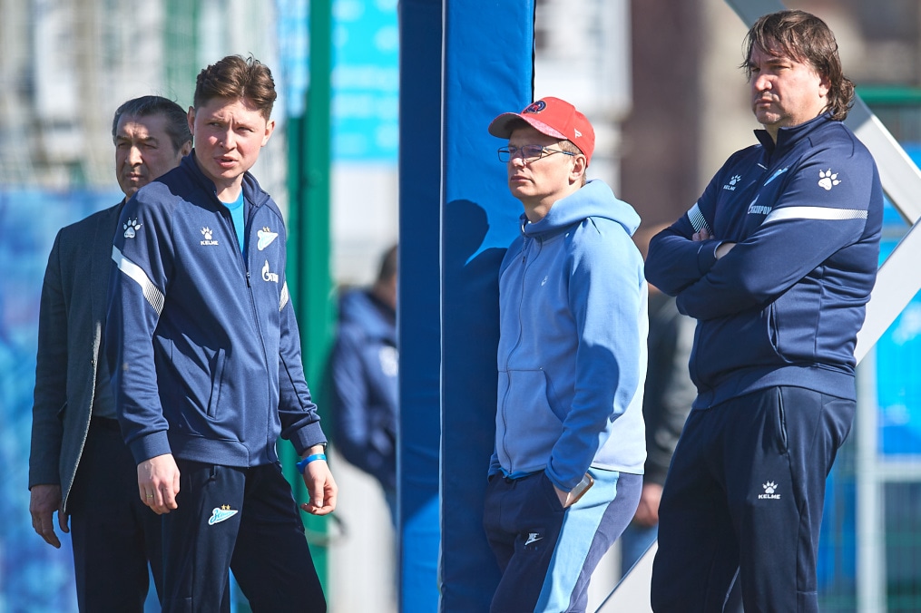 Тренировка молодежной команды «Зенита»