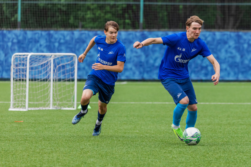 Тренировка юношеской команды «Зенит» U-18 перед матчем с «Локомотивом»