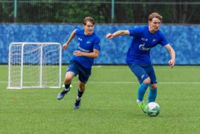 Тренировка юношеской команды «Зенит» U-18 перед матчем с «Локомотивом»
