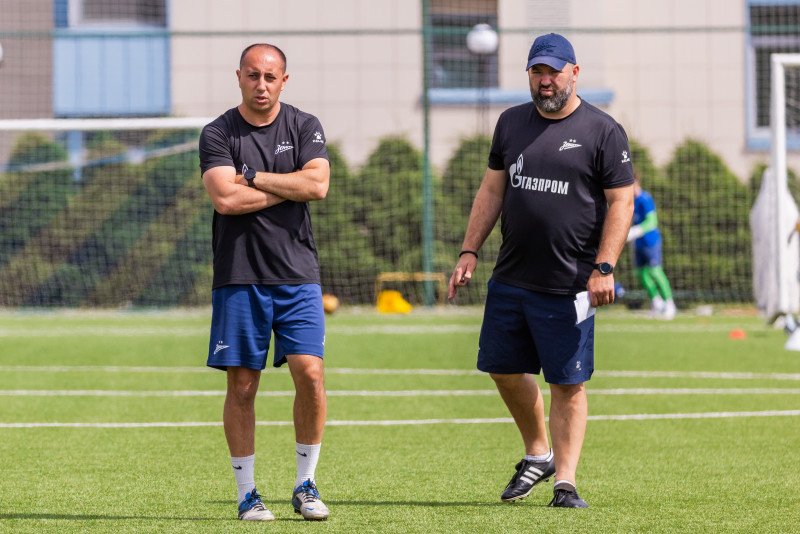 Тренировка юношеской команды «Зенит» U-16 перед матчем с «Чертаново» U-16