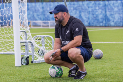 Тренировка юношеской команды «Зенит» U-16 перед матчем с «Чертаново» U-16