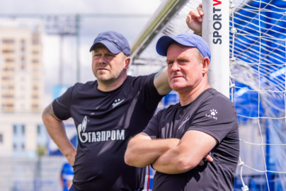 Тренировка юношеской команды «Зенит» U-18 перед матчем с «Чертаново» U-18