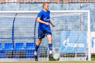 Тренировка юношеской команды «Зенит» U-18 перед матчем с «Чертаново» U-18