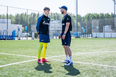 Тренировка юношеской команды «Зенит» U-16 перед матчем с СШОР «Зенит» U-16