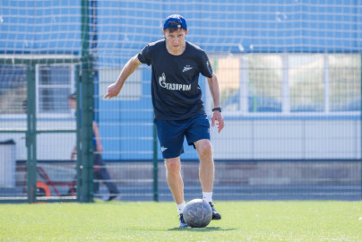 Тренировка юношеской команды «Зенит» U-17 перед матчем с СШОР «Зенит» U-17