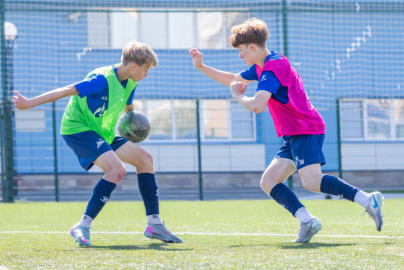 Тренировка юношеской команды «Зенит» U-17 перед матчем с СШОР «Зенит» U-17