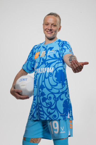 Фотосессия основного состава женского футбольного клуба «Зенит» сезона 2025/2026 (Jogel).